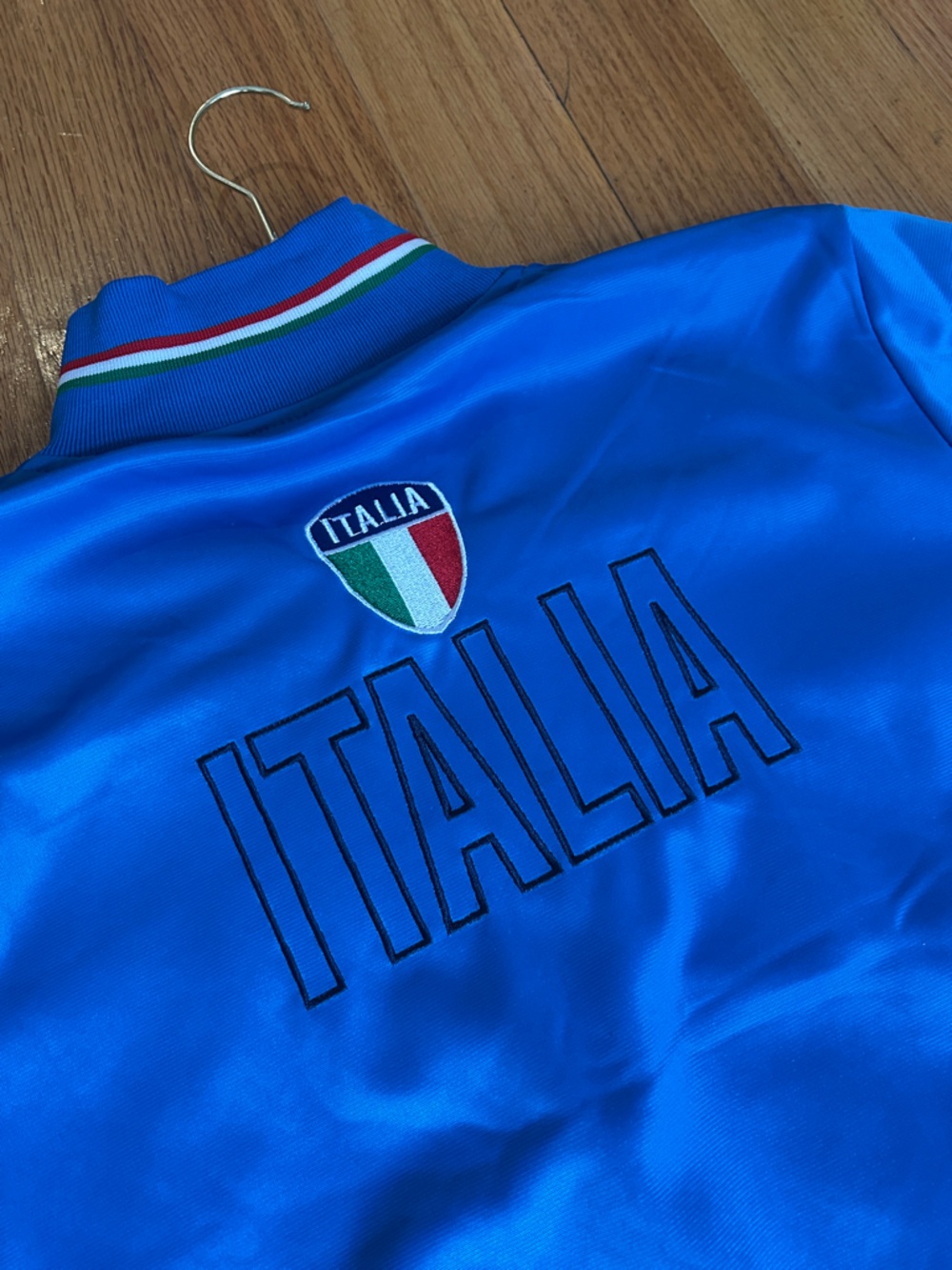 Unisex Retro Italia Track Jacket w/ trim Detail and printing in front & back - Picture 4 of 8